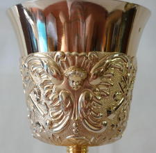 Antique solid silver gilt French Passion Chalice